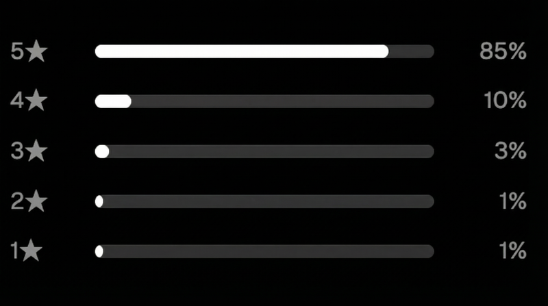 Customer rating distribution