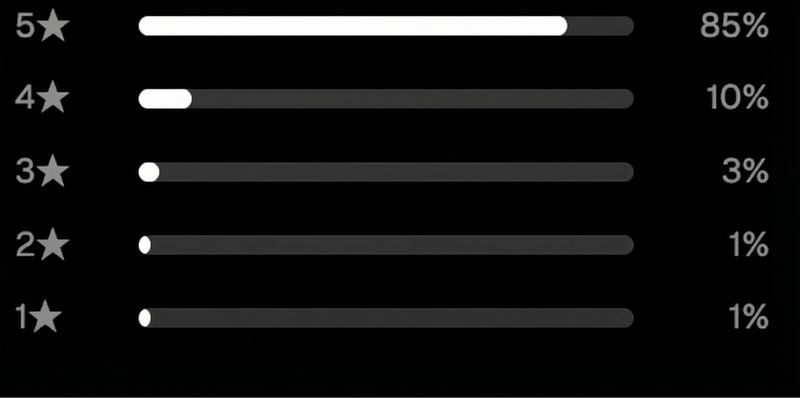 Customer rating distribution