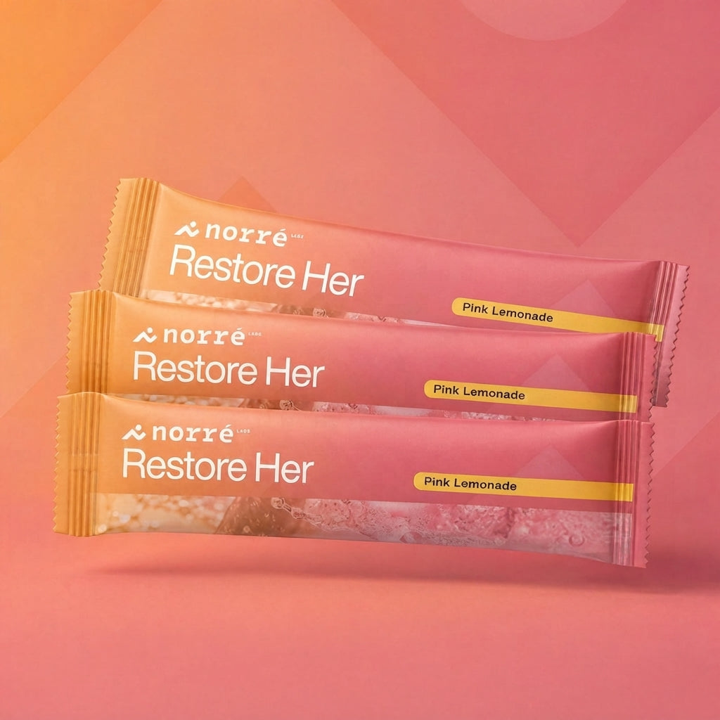 Norré RestoreHer single-serve Pink Lemonade sachets